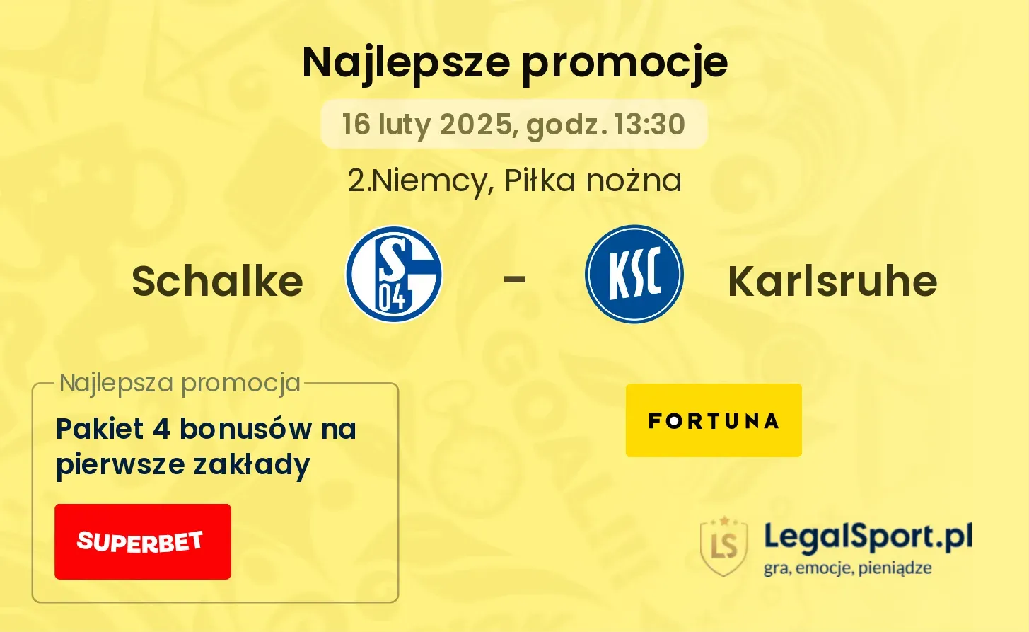 Schalke - Karlsruhe promocje u bukmacherów