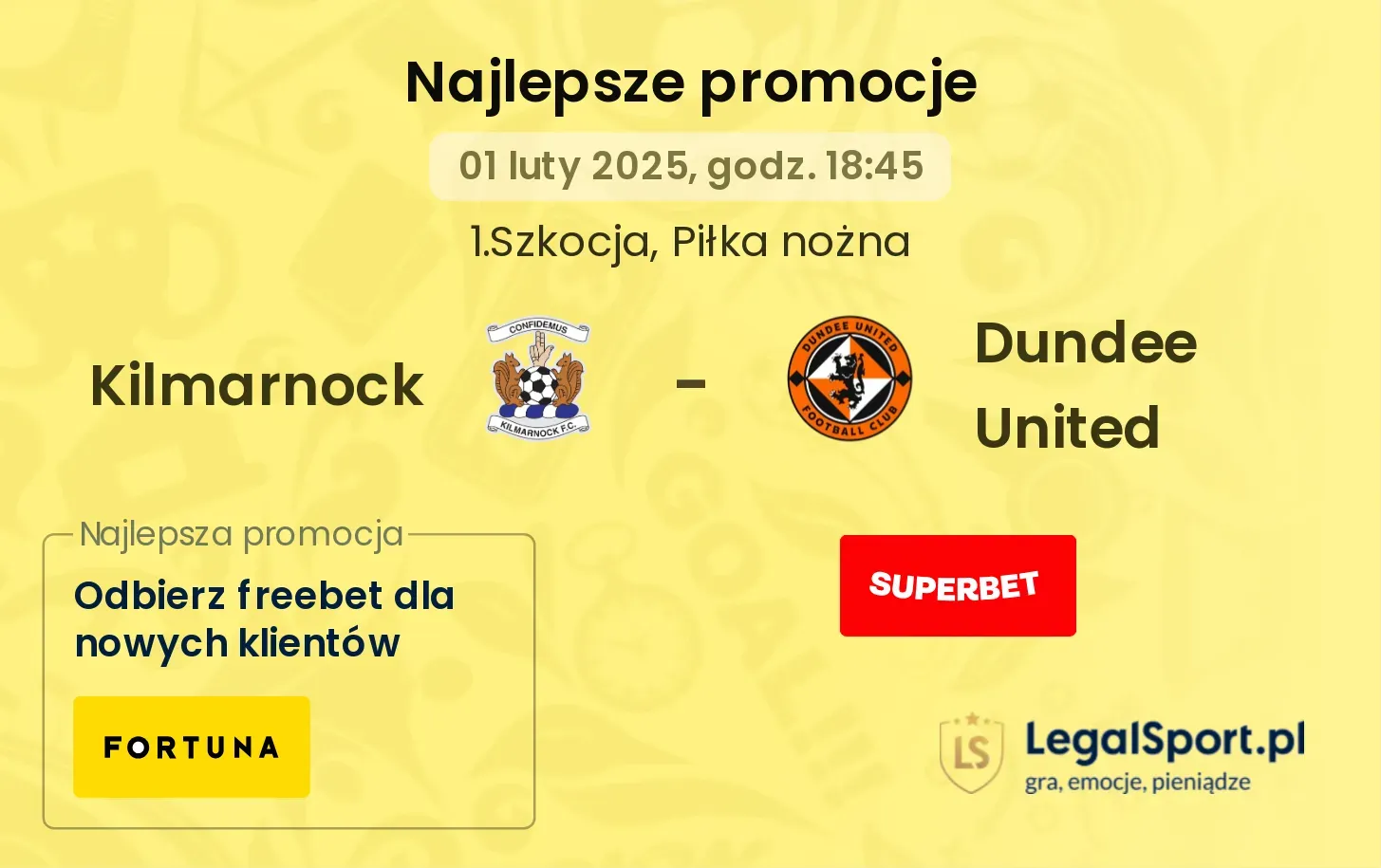 Kilmarnock - Dundee United promocje u bukmacherów