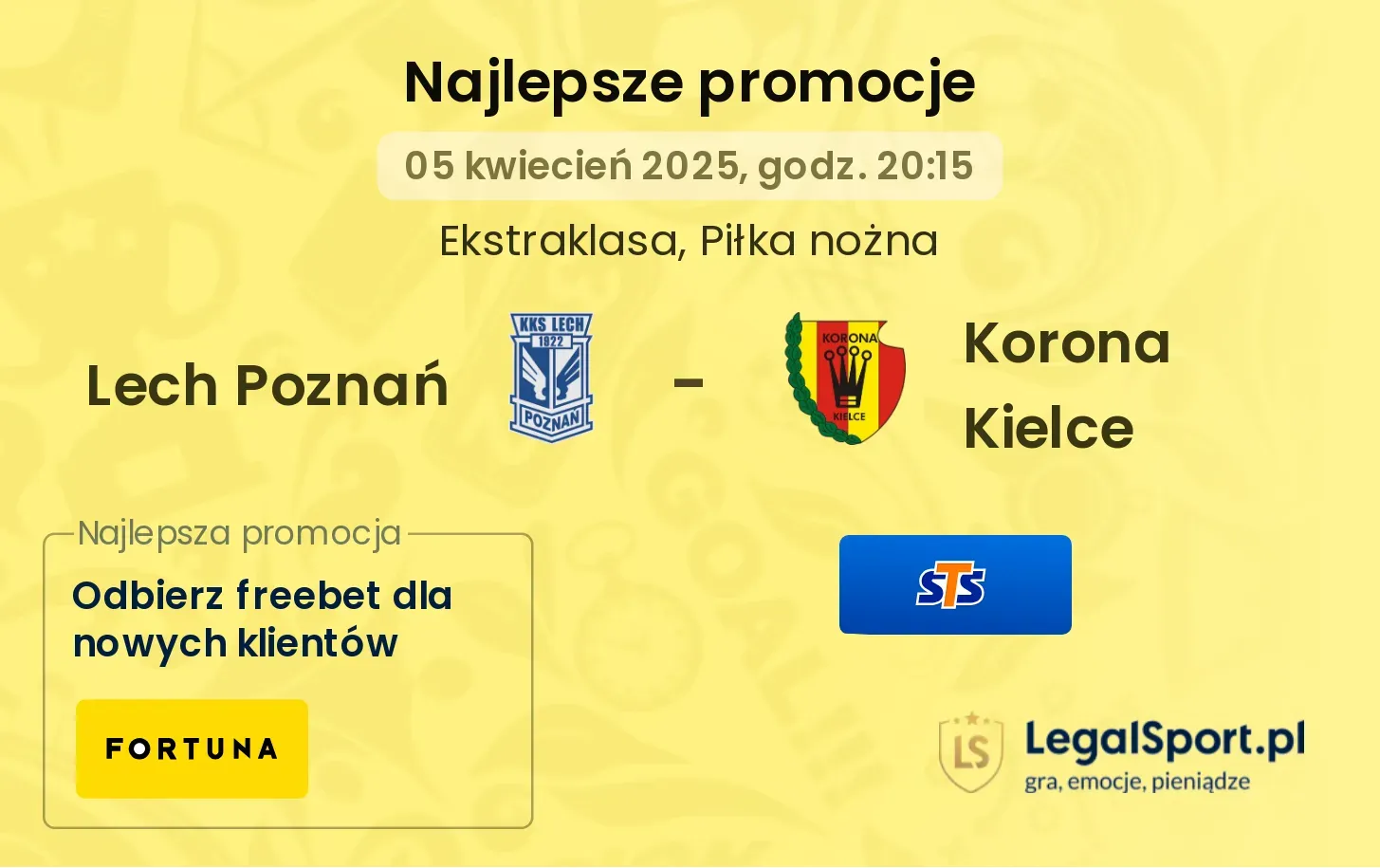 Lech Poznań - Korona Kielce promocje u bukmacherów