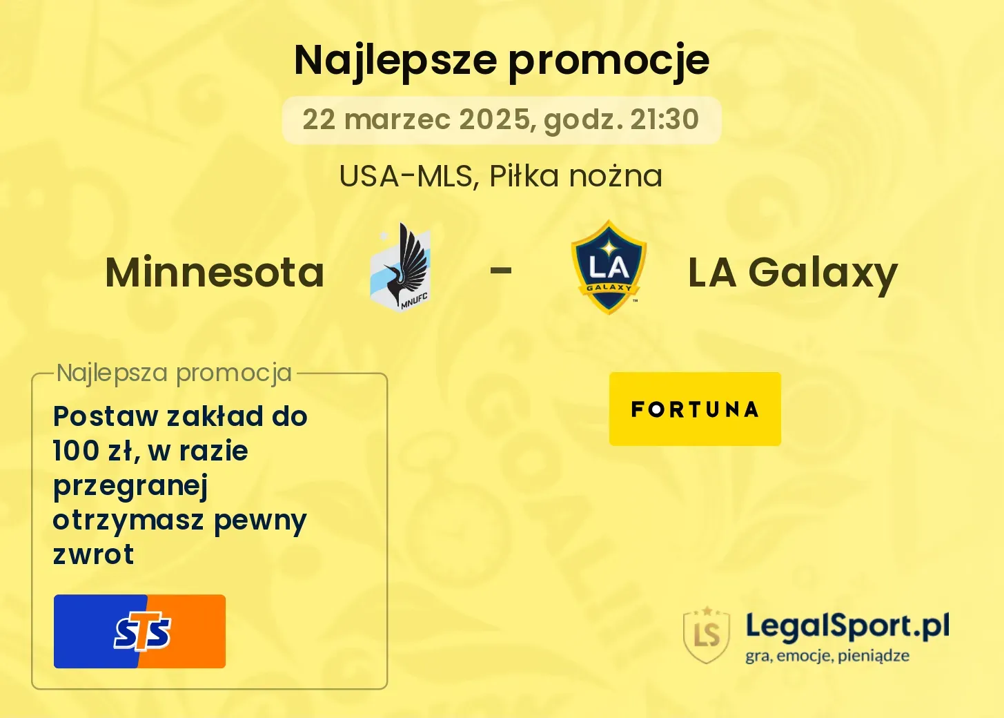 Minnesota - LA Galaxy promocje bukmacherskie