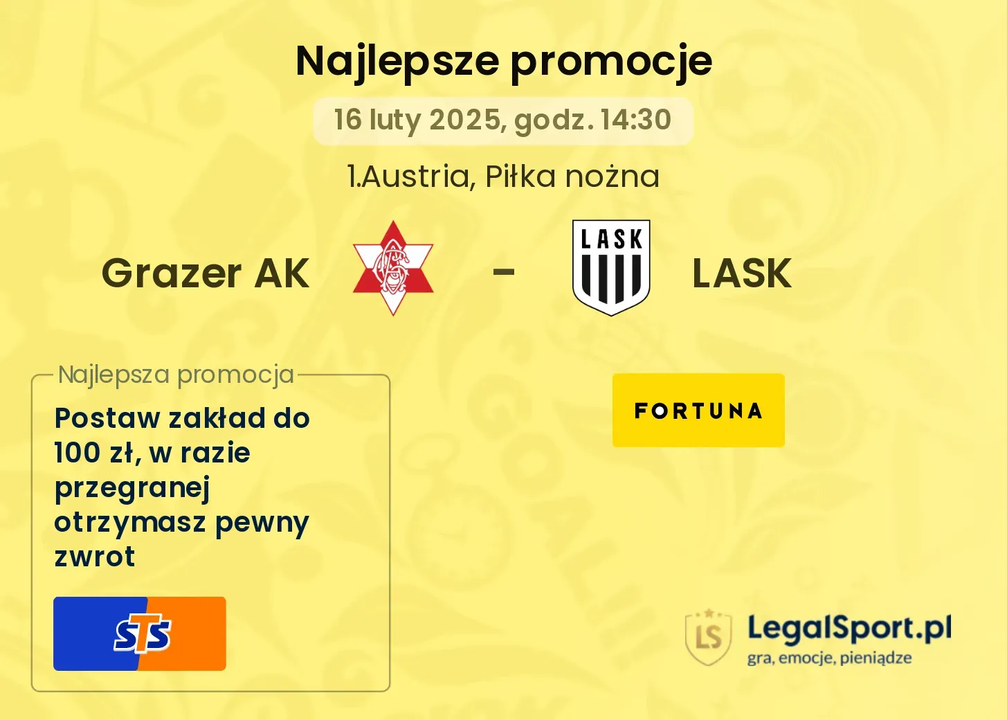Grazer AK - LASK promocje u bukmacherów