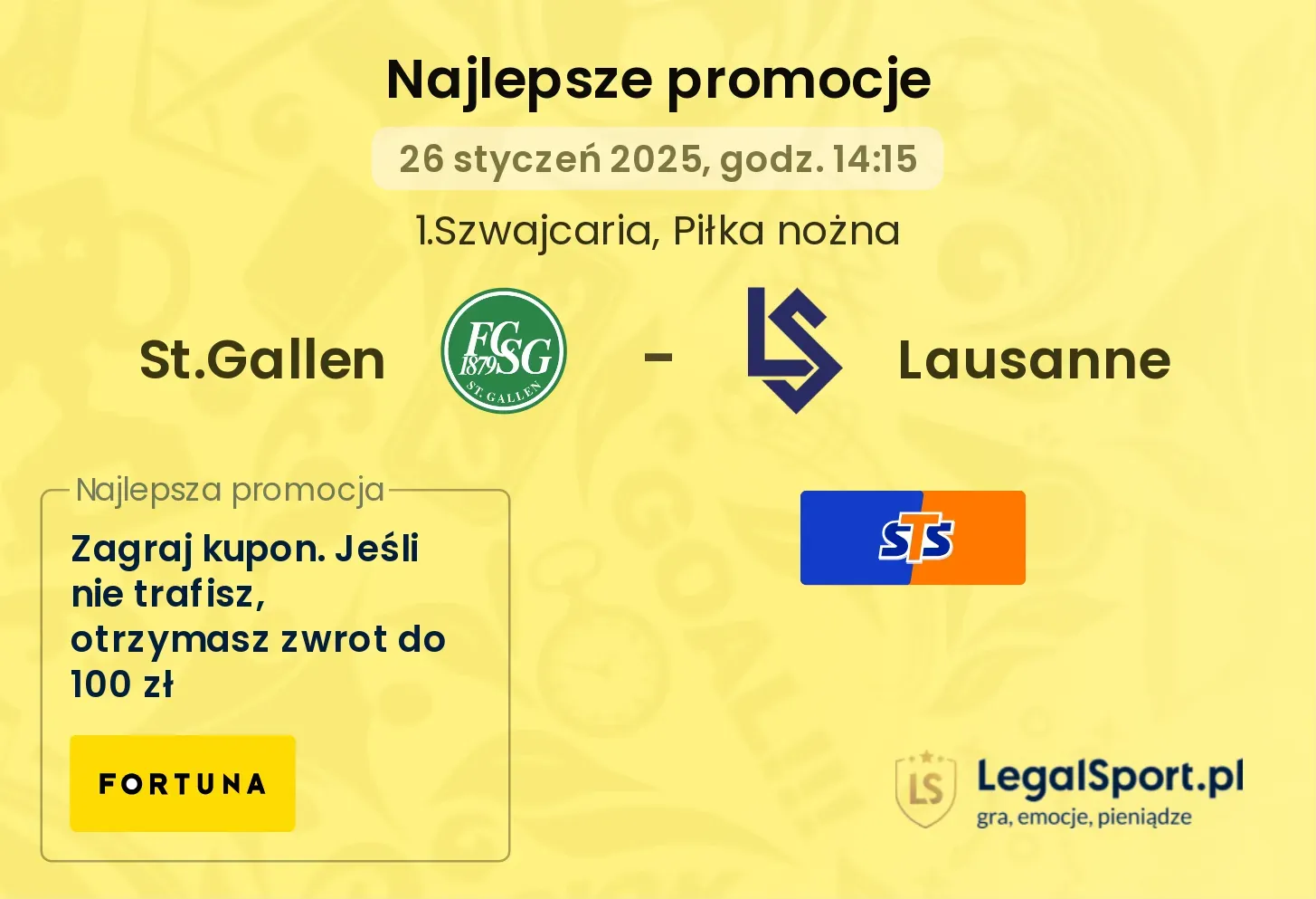 St.Gallen - Lausanne promocje bukmacherskie