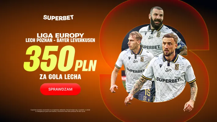 Promocja Superbet: 350 PLN za gola Lecha Poznań w meczu z Bayerem Leverkusen