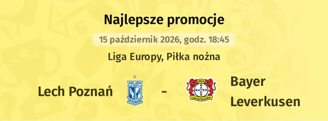 Promocja STS: 300 zł za wytypowanie drużyny z golem w meczu Lech Poznań - Bayer Leverkusen