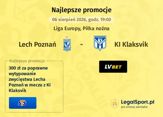 LV BET: Lech Poznań wygra z KI Klaksvik – Kurs 200