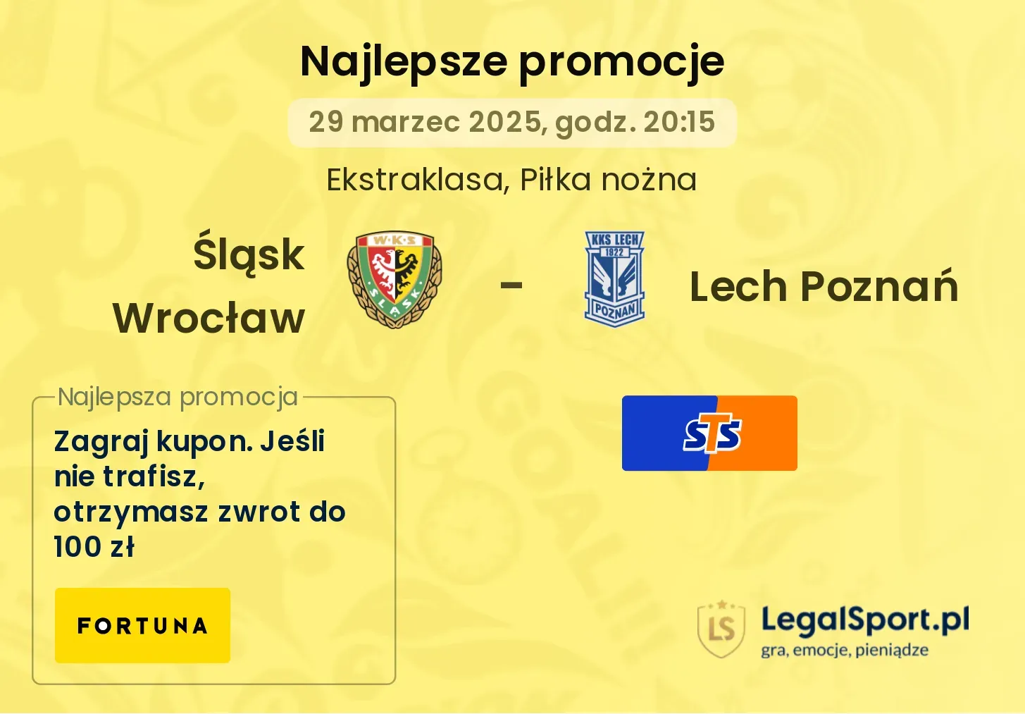Śląsk Wrocław - Lech Poznań promocje u bukmacherów