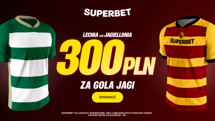 Superbet: Bonus 300 PLN za gola Jagiellonii Białystok w meczu z Lechią Gdańsk