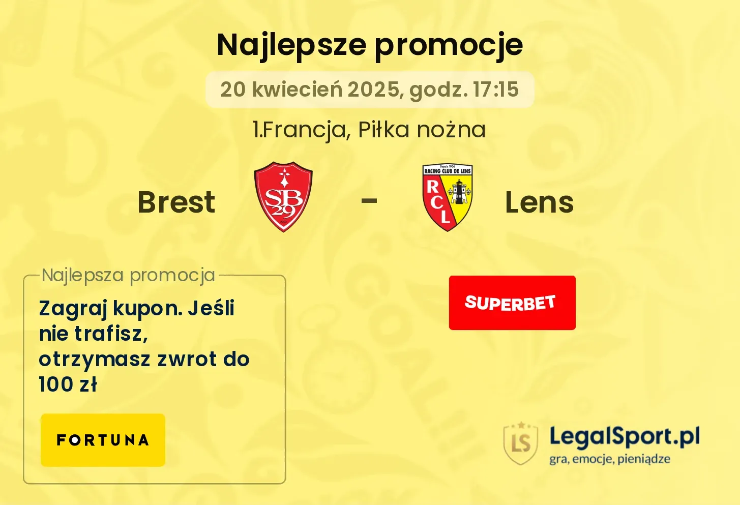 Brest - Lens promocje bukmacherskie