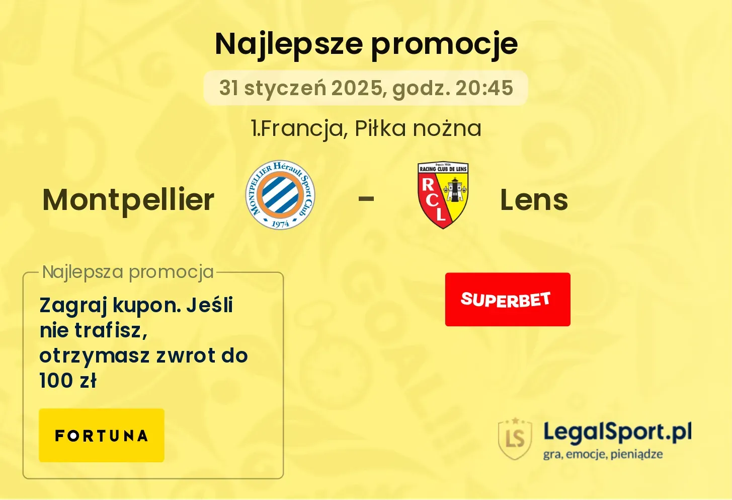 Montpellier - Lens promocje bukmacherskie