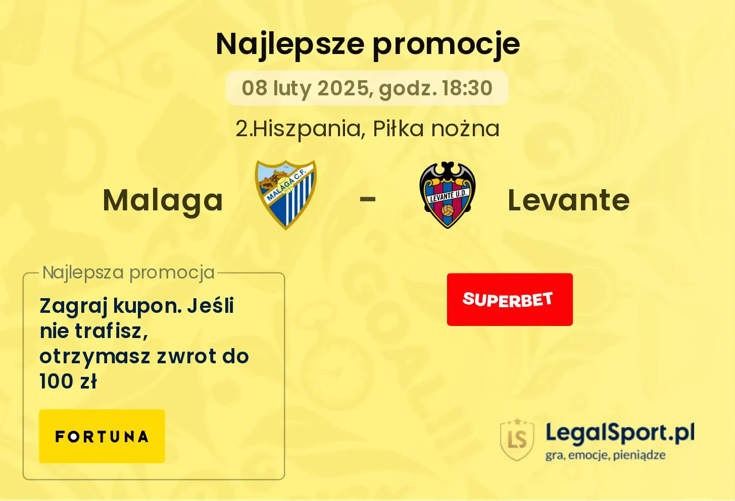 Malaga - Levante promocje u bukmacherów