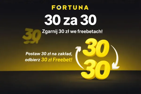 Fortuna: 30 za 30 tylko Liga Europy i Liga Konferencji
