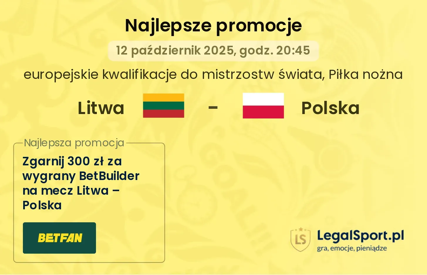Litwa - Polska promocje u bukmacherów