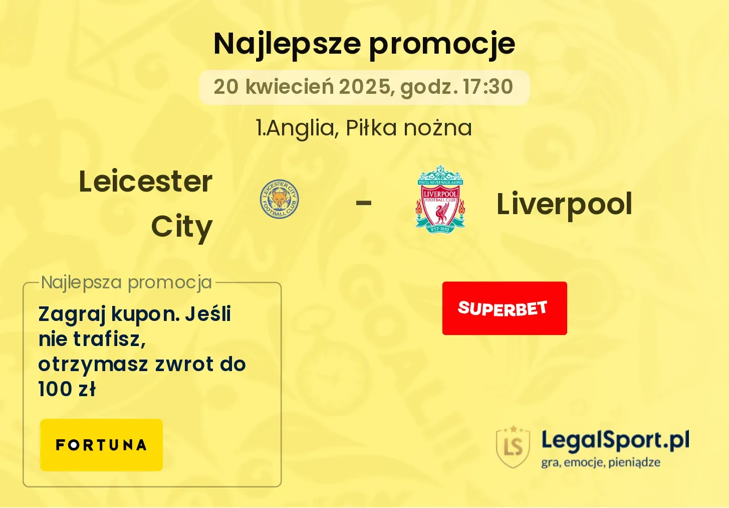 Leicester City - Liverpool promocje u bukmacherów