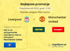 Liverpool - Manchester United promocje u bukmacherów