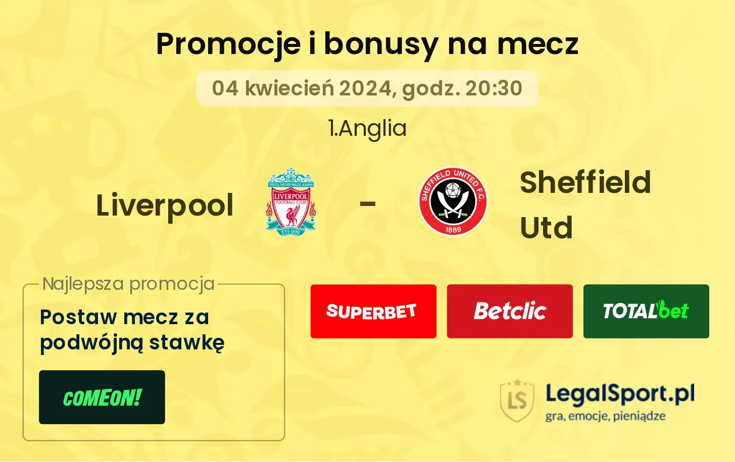 Liverpool - Sheffield Utd promocje bonusy na mecz
