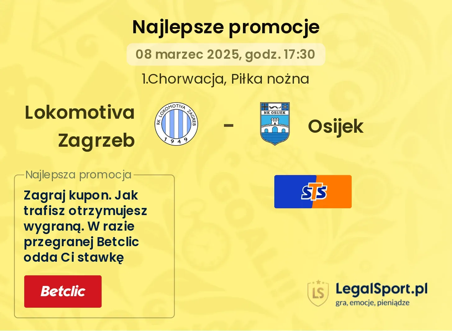 Lokomotiva Zagrzeb - Osijek promocje bukmacherskie