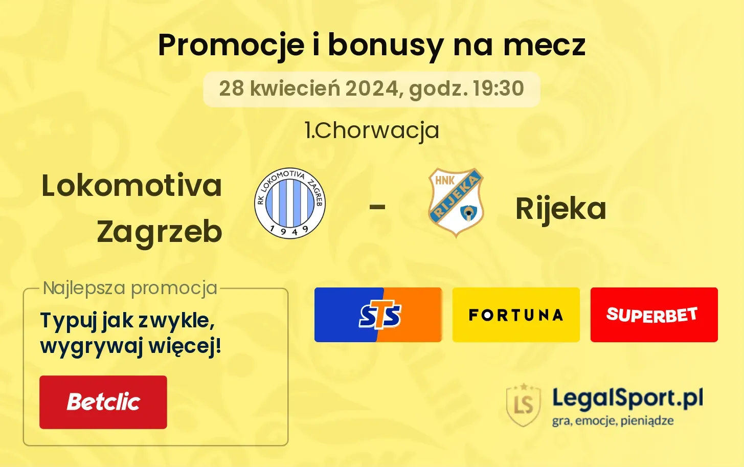 Lokomotiva Zagrzeb - Rijeka promocje bonusy na mecz