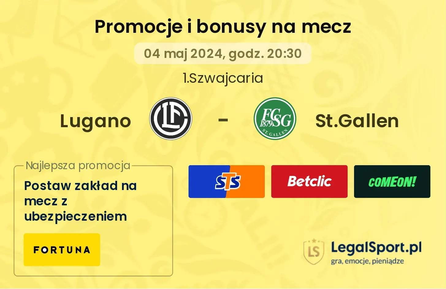 Lugano - St.Gallen promocje bonusy na mecz