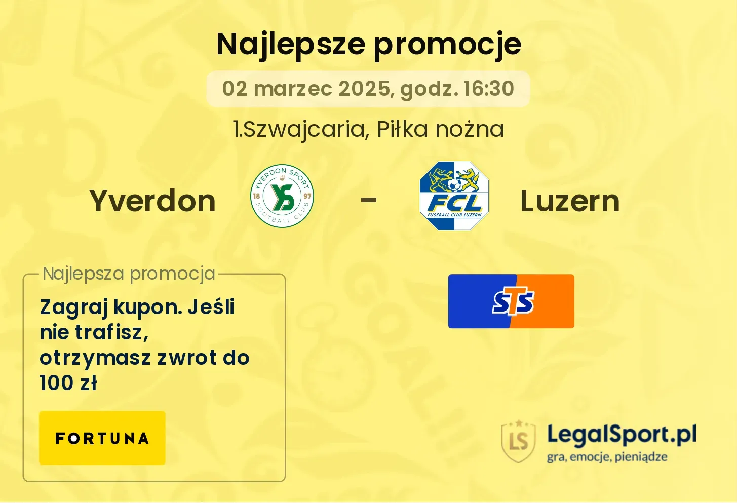 Yverdon - Luzern promocje u bukmacherów