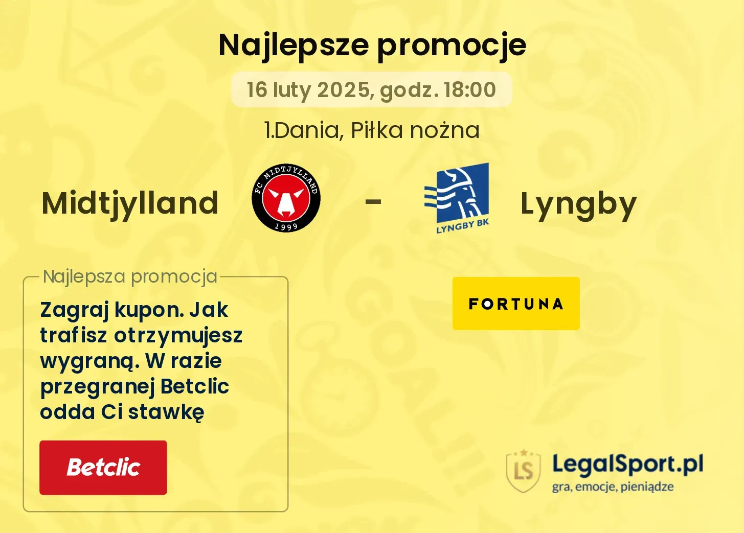 Midtjylland - Lyngby promocje u bukmacherów