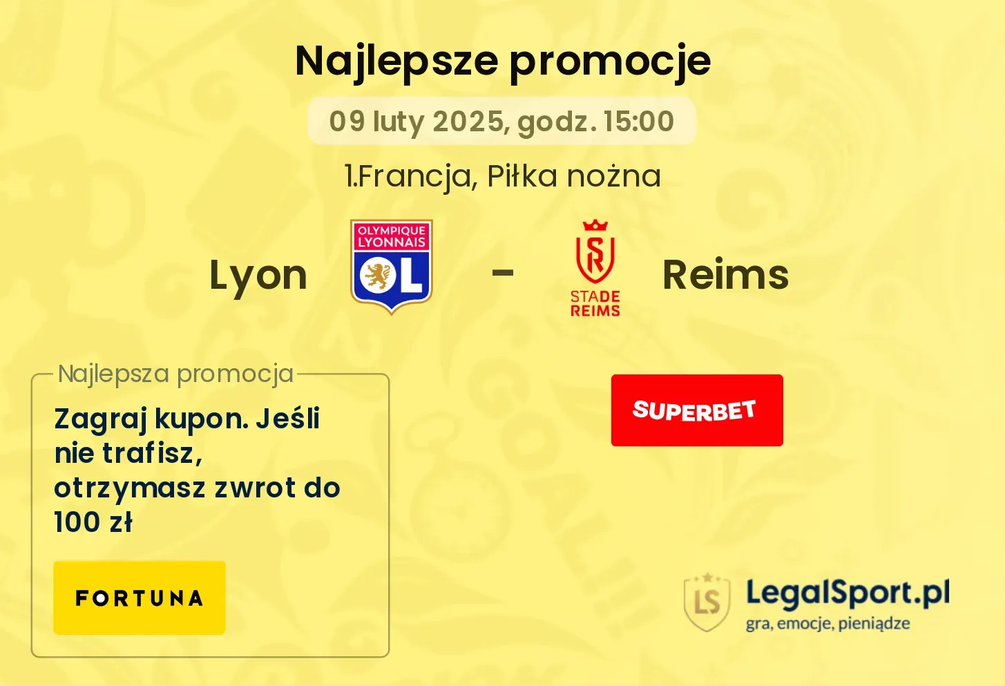 Lyon - Reims promocje bonusy na mecz