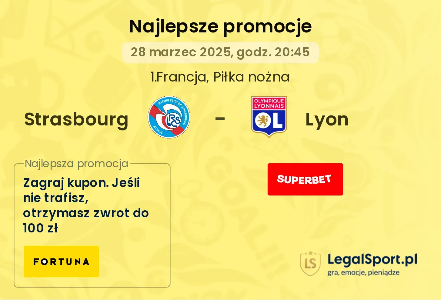Strasbourg - Lyon promocje bukmacherskie