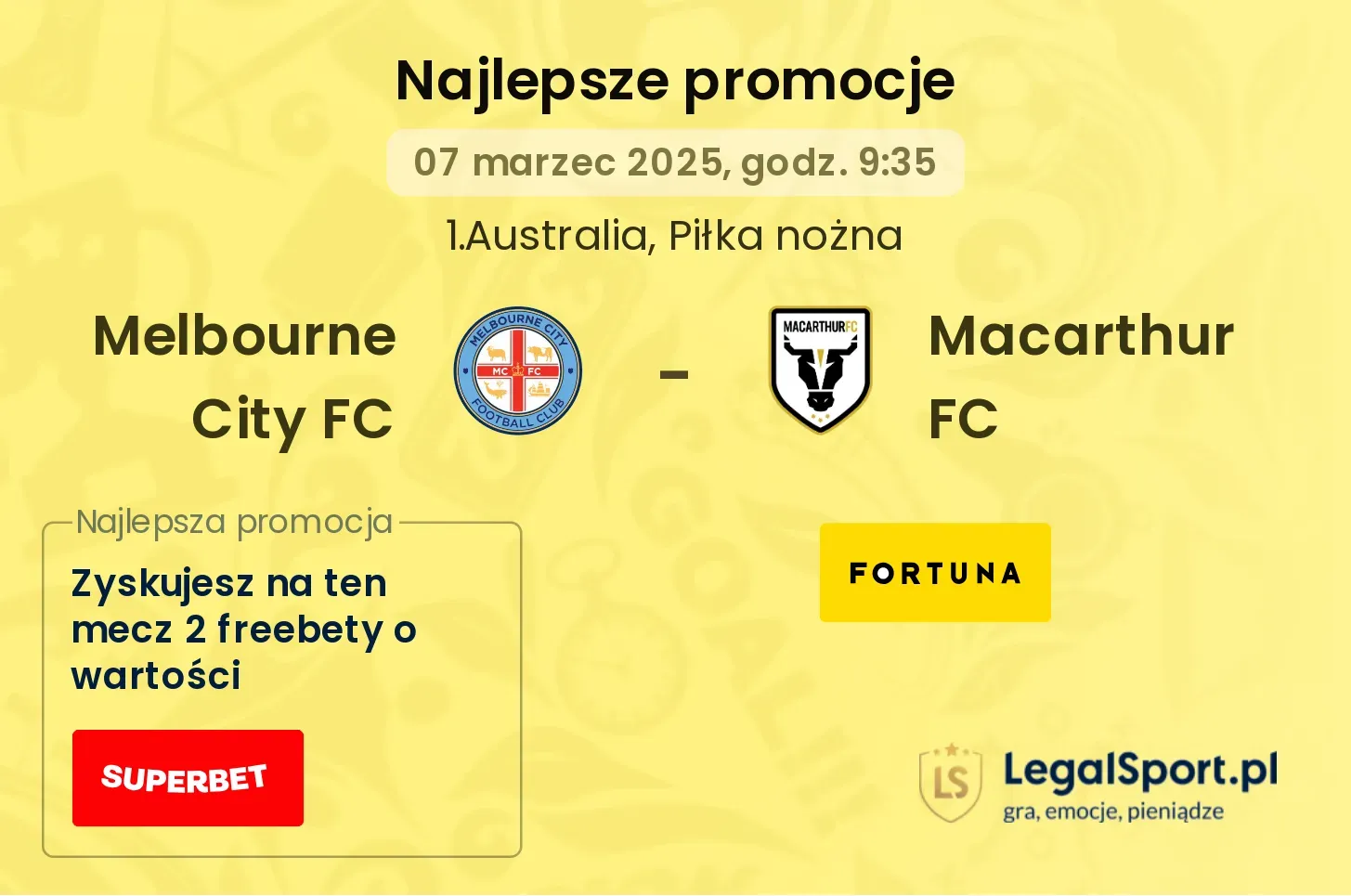 Melbourne City FC - Macarthur FC promocje u bukmacherów