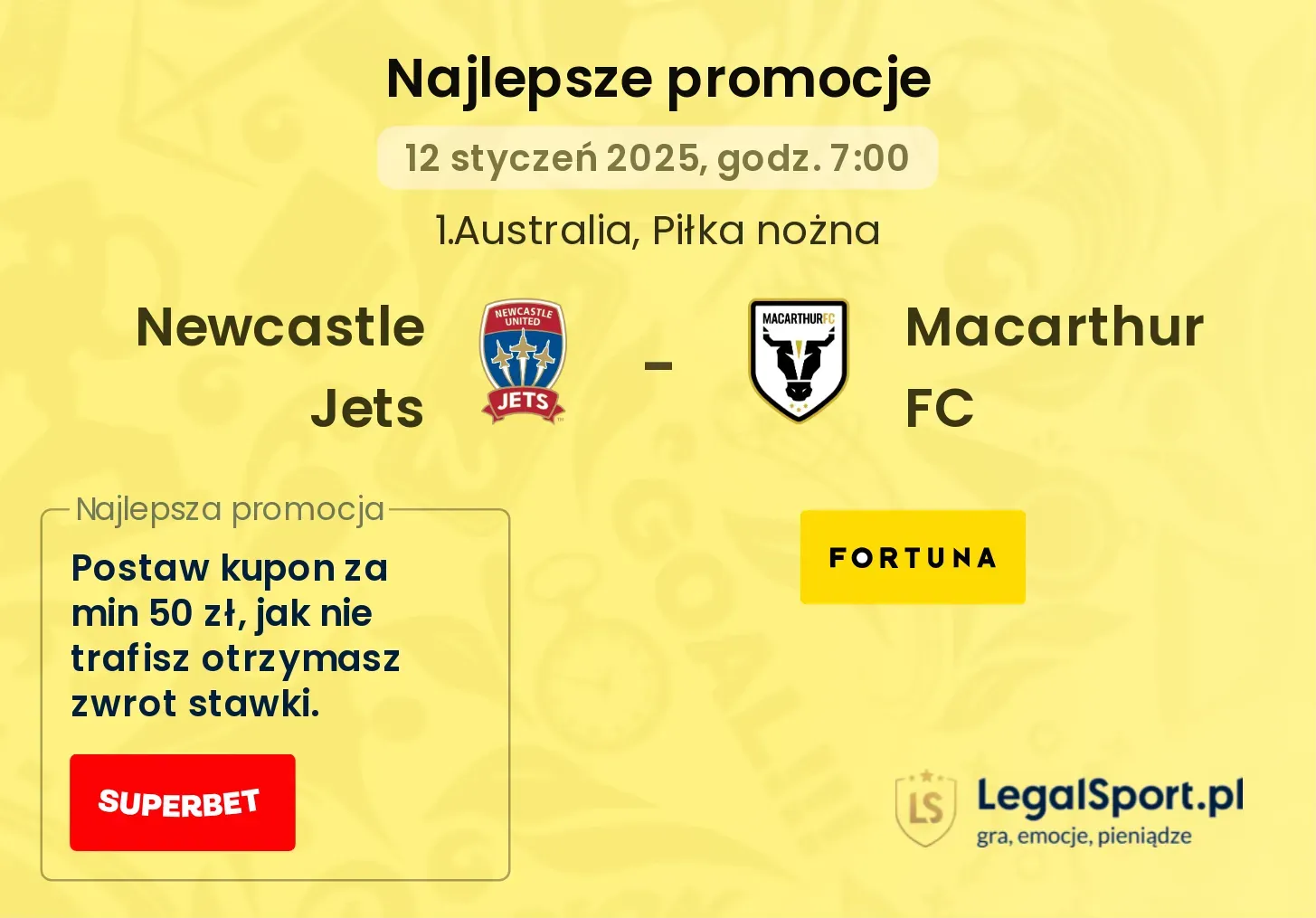 Newcastle Jets - Macarthur FC promocje u bukmacherów
