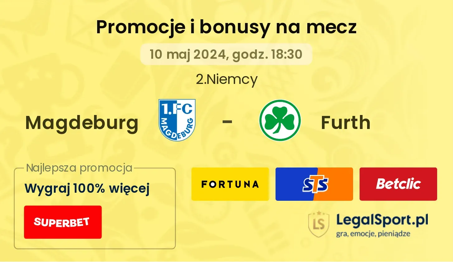 Magdeburg - Furth promocje bonusy na mecz