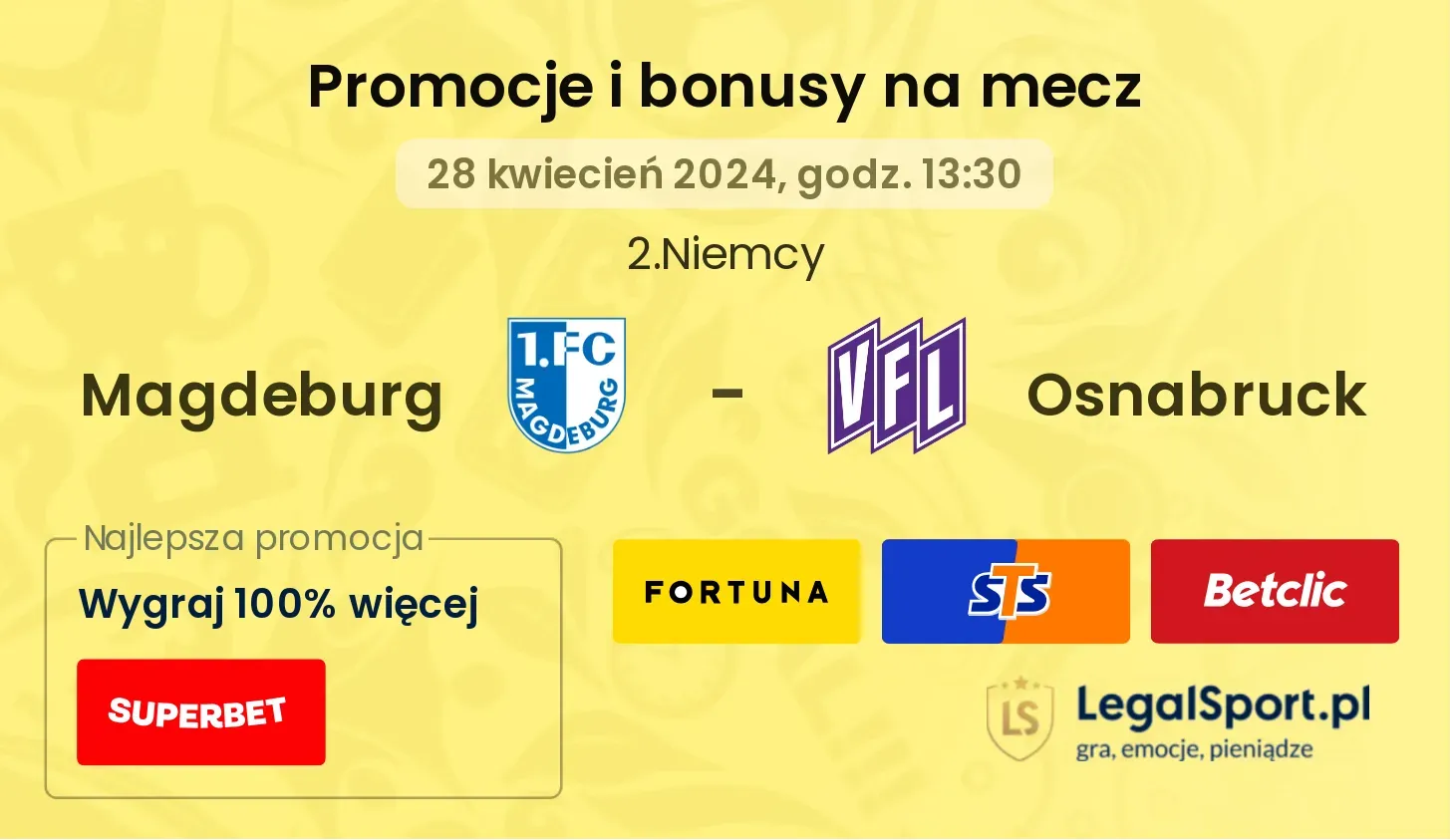 Magdeburg - Osnabruck promocje bonusy na mecz