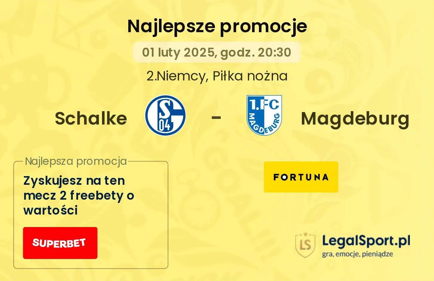 Schalke - Magdeburg promocje u bukmacherów