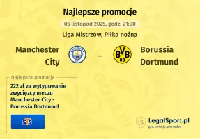 Manchester City - Borussia Dortmund promocje u bukmacherów
