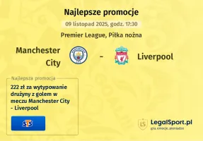 Manchester City - Liverpool promocje u bukmacherów