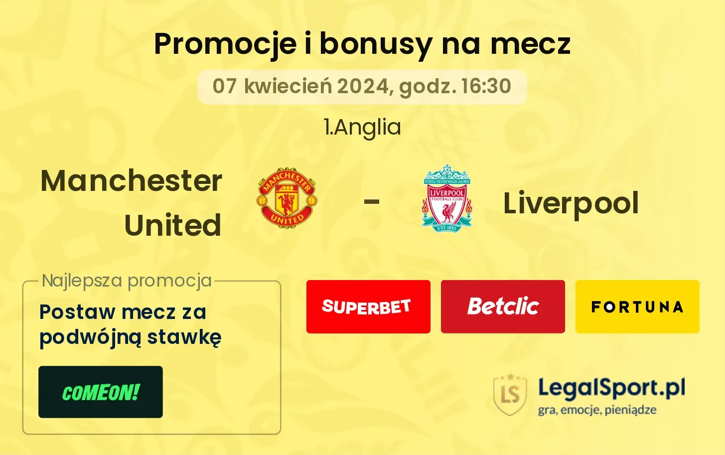 Manchester United - Liverpool promocje bonusy na mecz