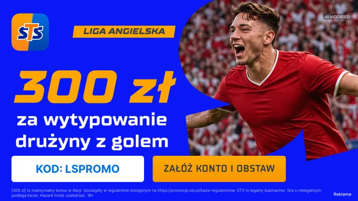 Promocja STS: 300 zł za wytypowanie drużyny z golem w meczu Manchester United - Manchester City