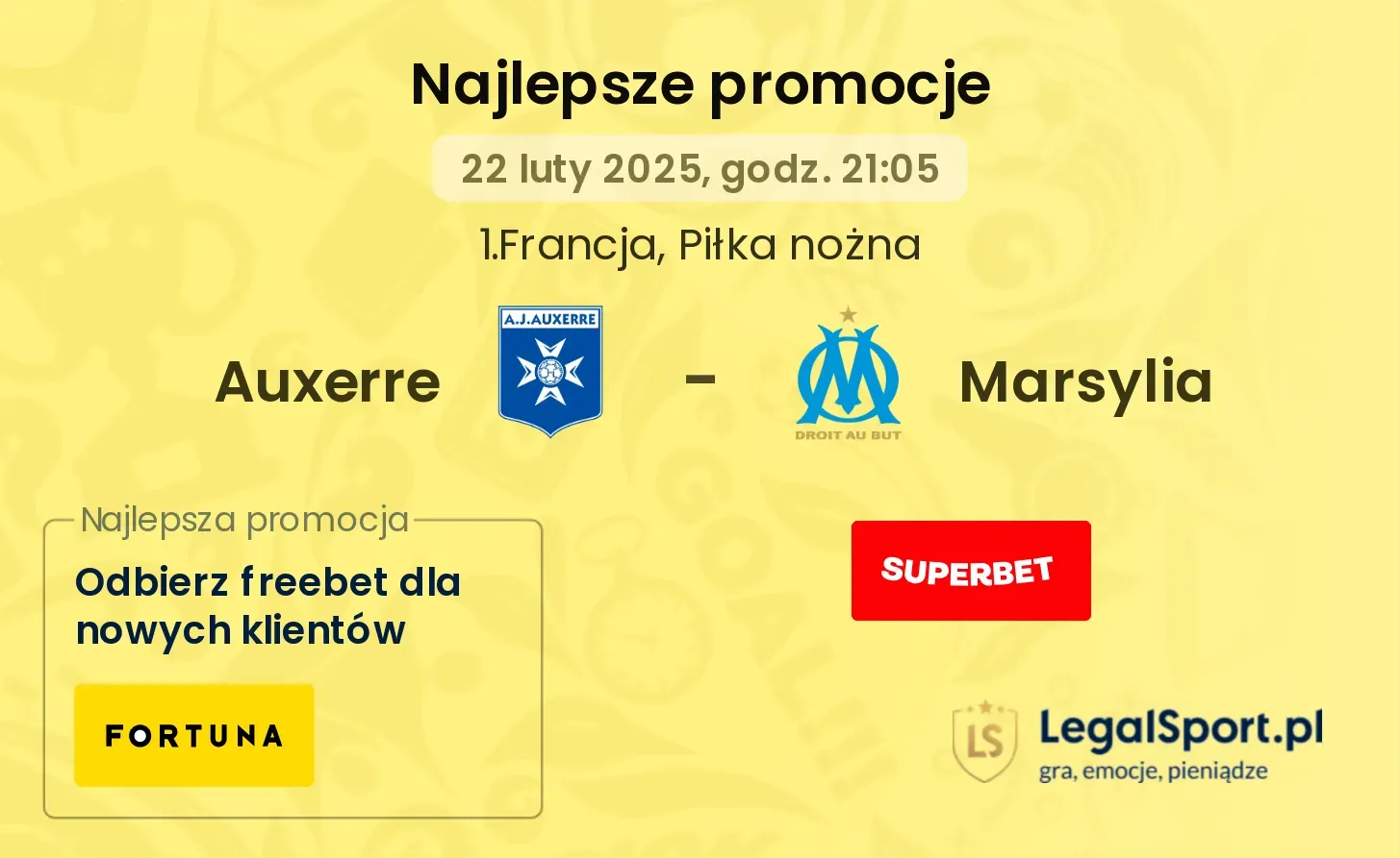 Auxerre - Marsylia promocje bukmacherskie