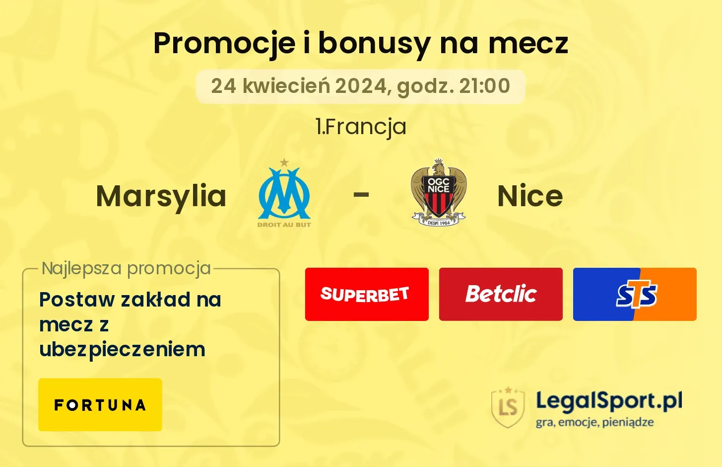 Marsylia - Nice promocje bonusy na mecz