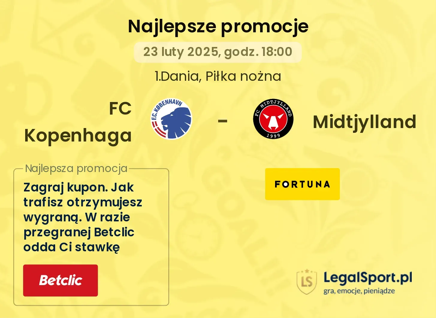 FC Kopenhaga - Midtjylland promocje bukmacherskie