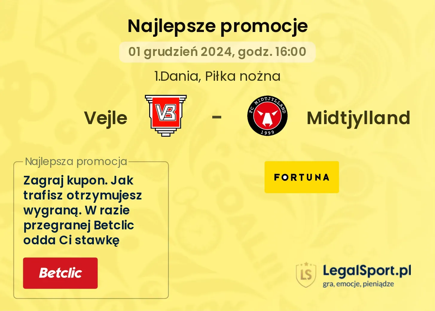 Vejle - Midtjylland promocje bukmacherskie