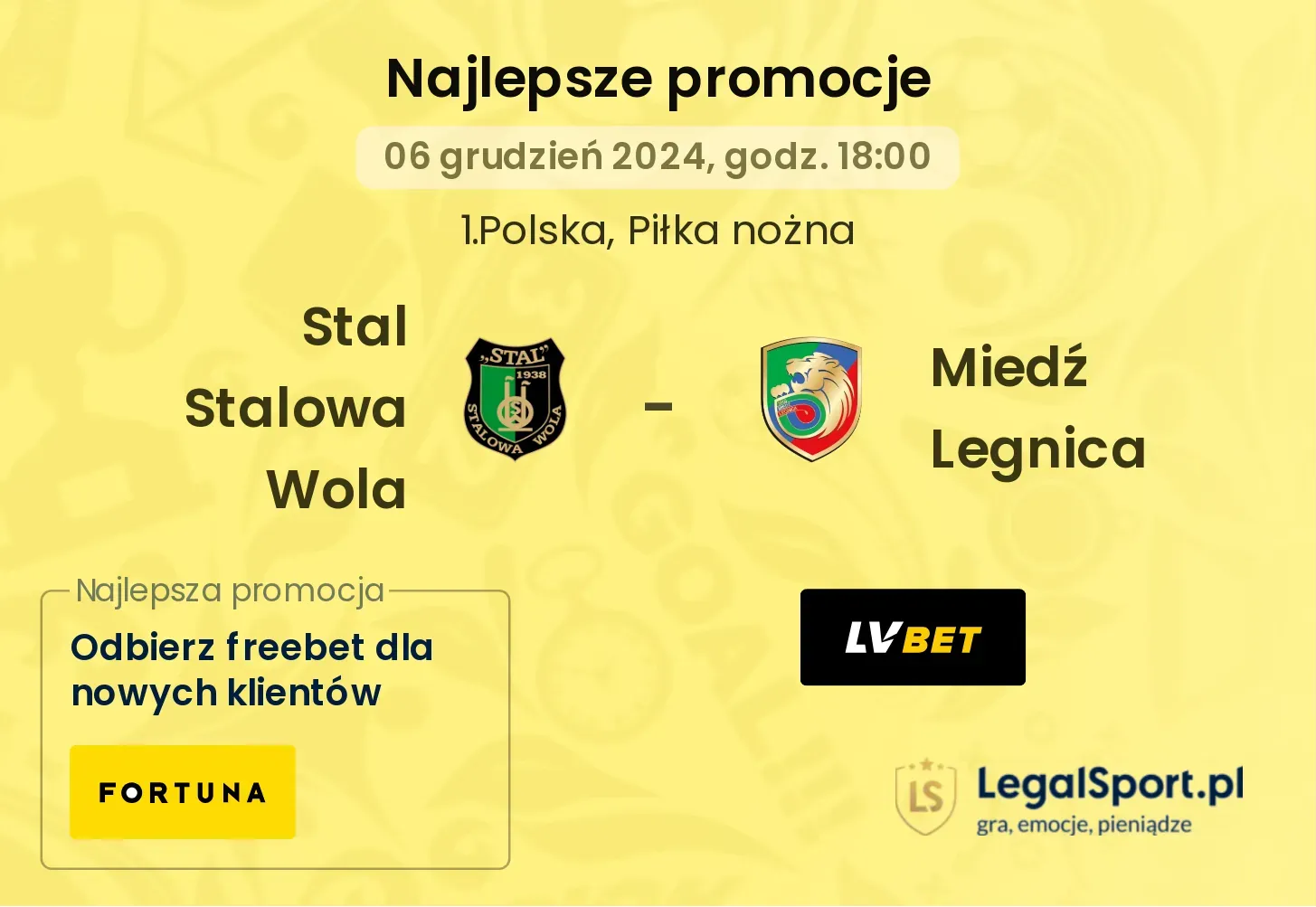 Stal Stalowa Wola - Miedź Legnica promocje bukmacherskie