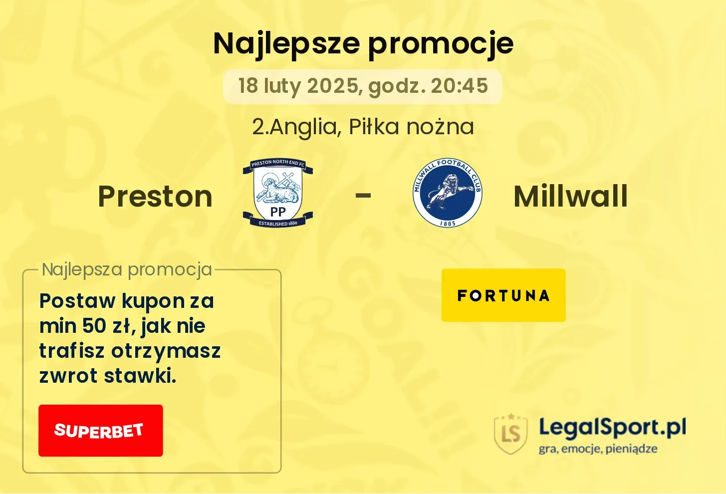 Preston - Millwall promocje bukmacherskie