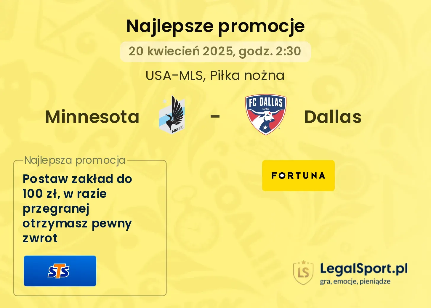 Minnesota - Dallas promocje u bukmacherów