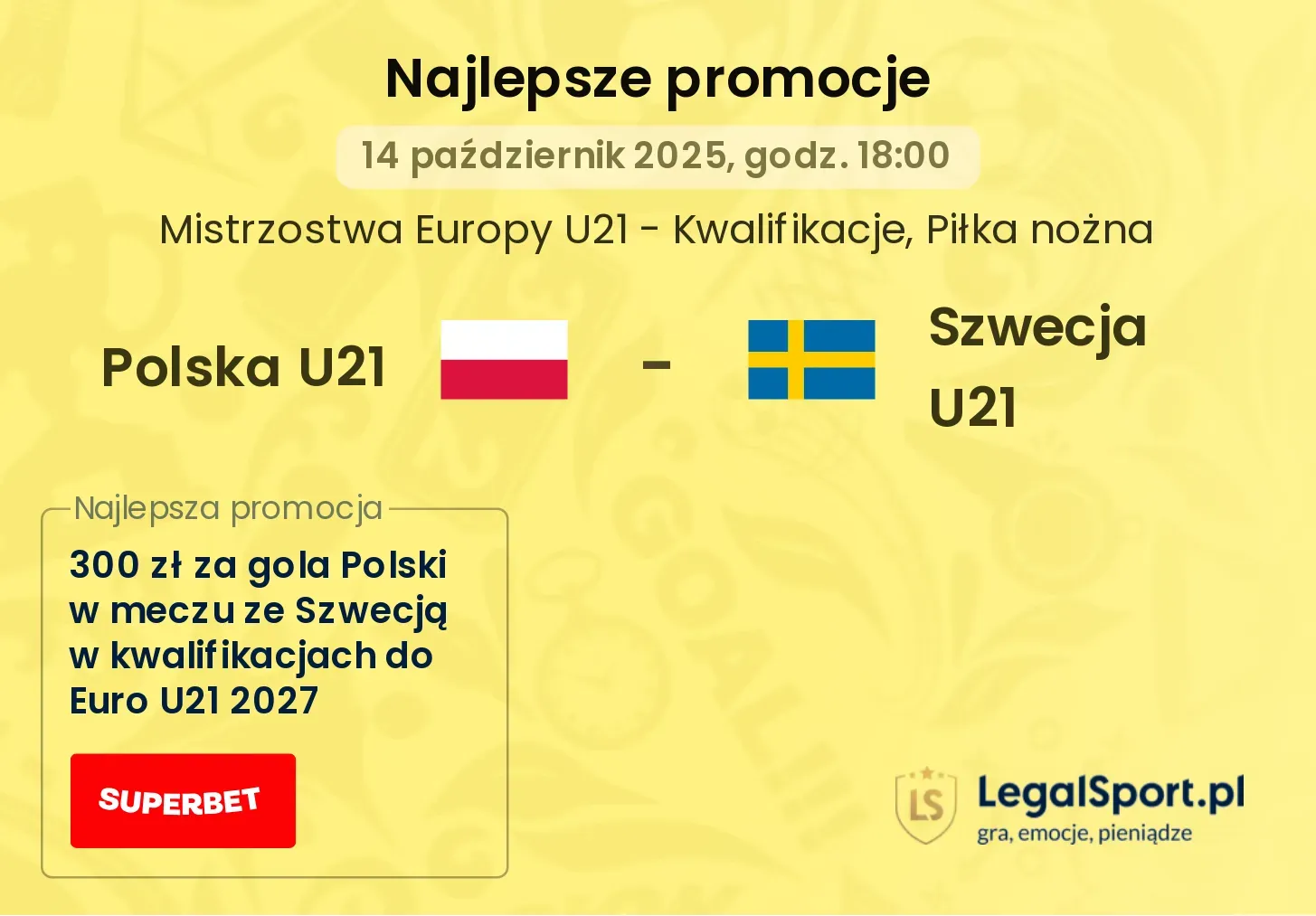 Polska U21 - Szwecja U21 promocje bukmacherskie