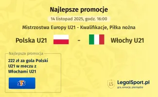 Polska U21 - Włochy U21 promocje bukmacherskie