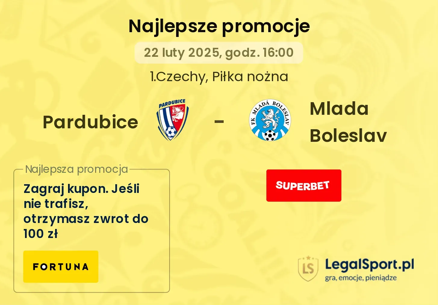 Pardubice - Mlada Boleslav  promocje bukmacherskie