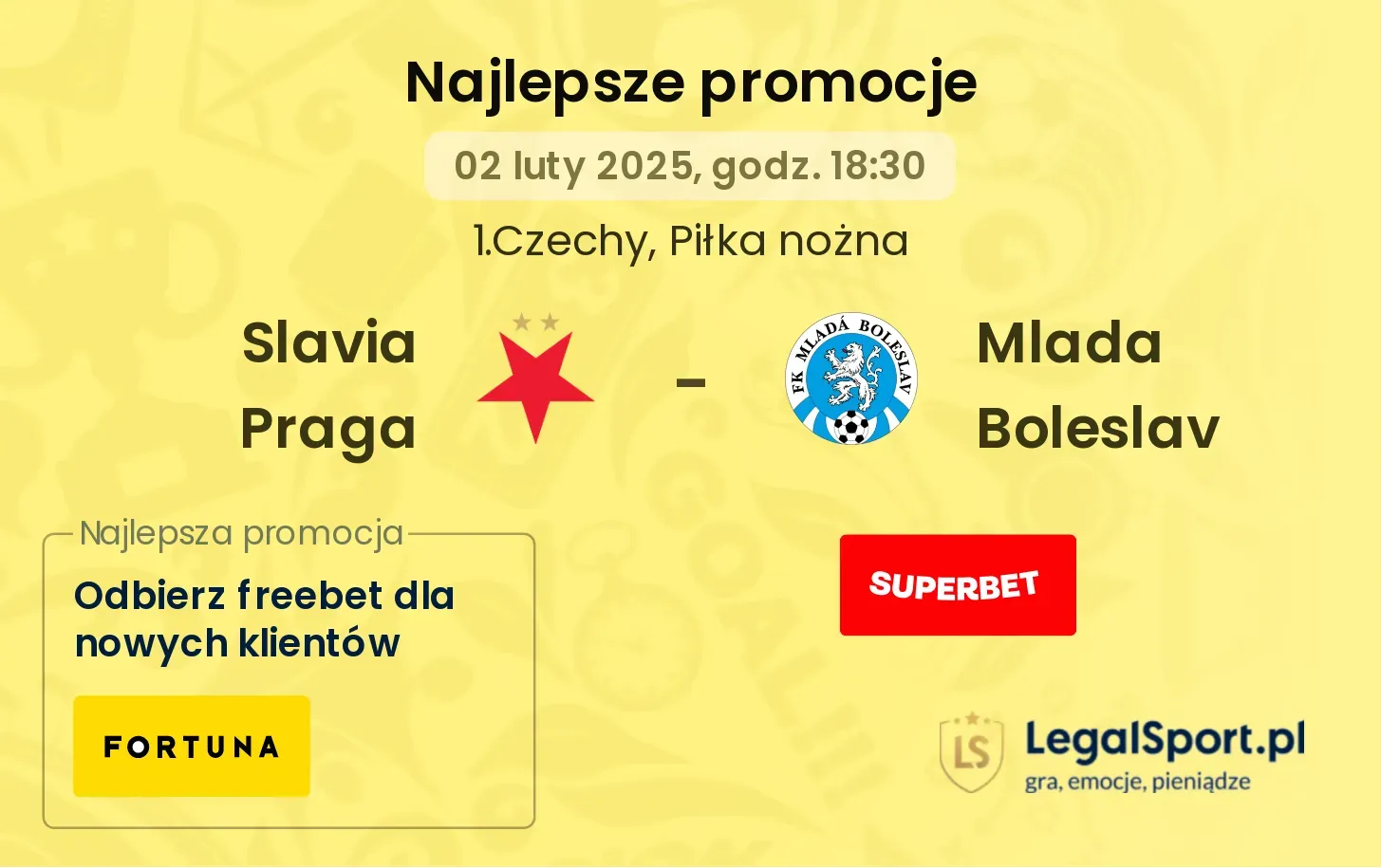 Slavia Praga - Mlada Boleslav  promocje bukmacherskie