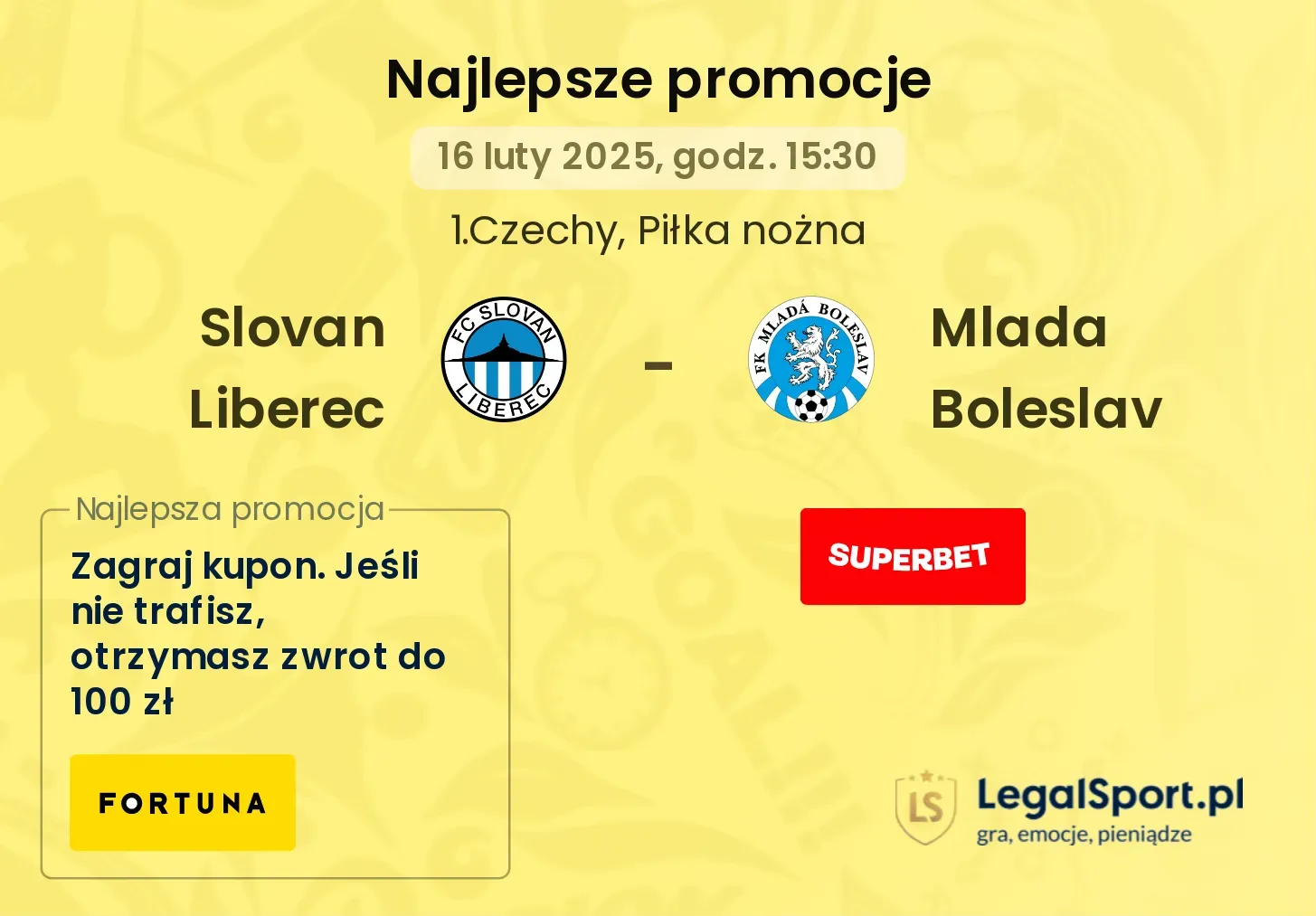Slovan Liberec - Mlada Boleslav  promocje bukmacherskie
