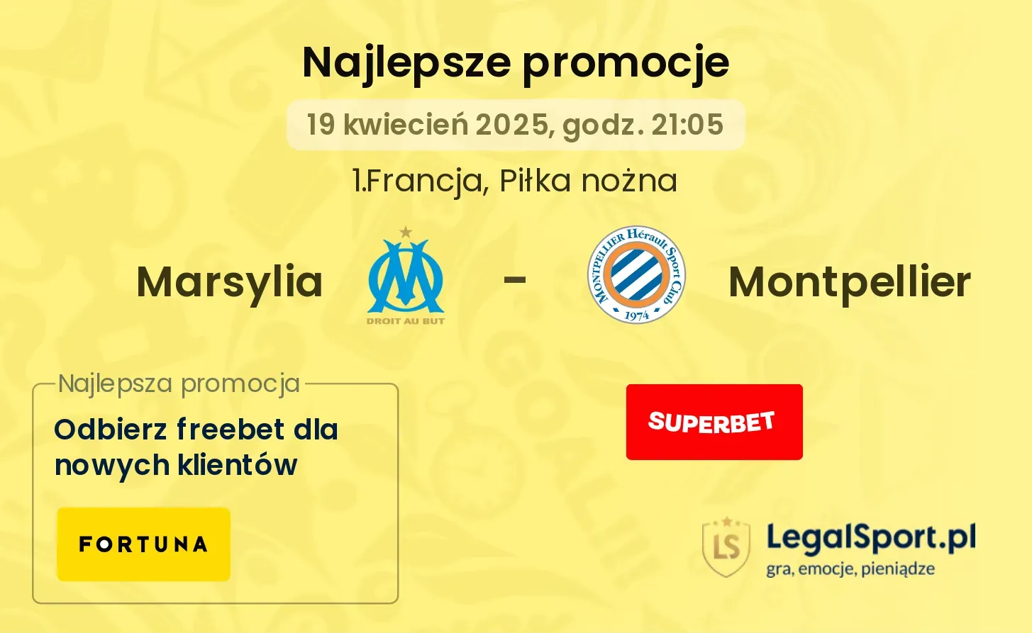 Marsylia - Montpellier promocje u bukmacherów