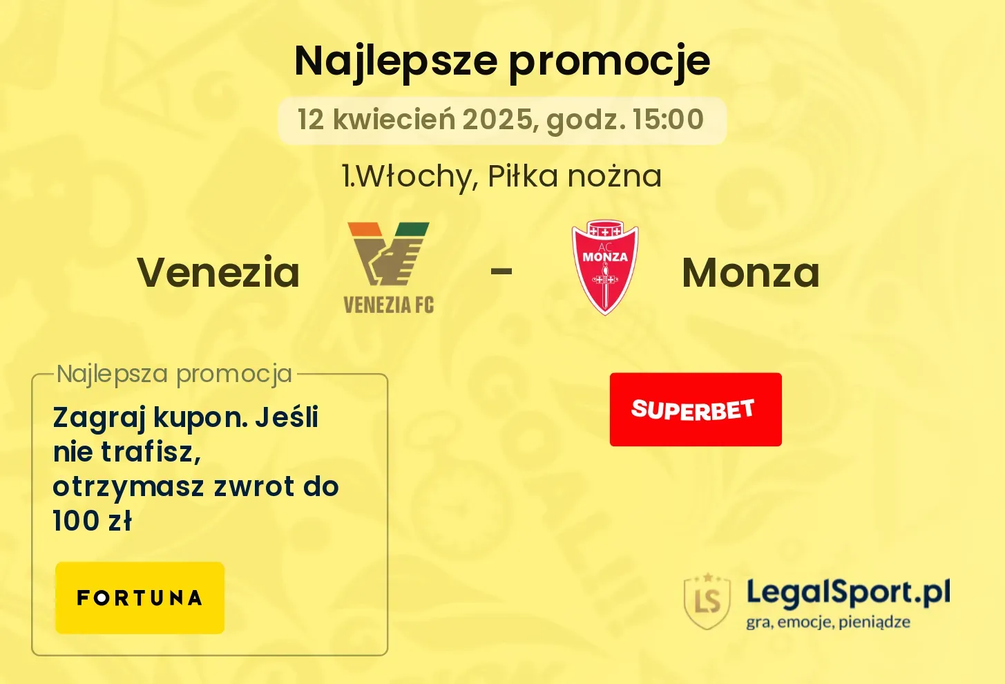 Venezia - Monza promocje bukmacherskie
