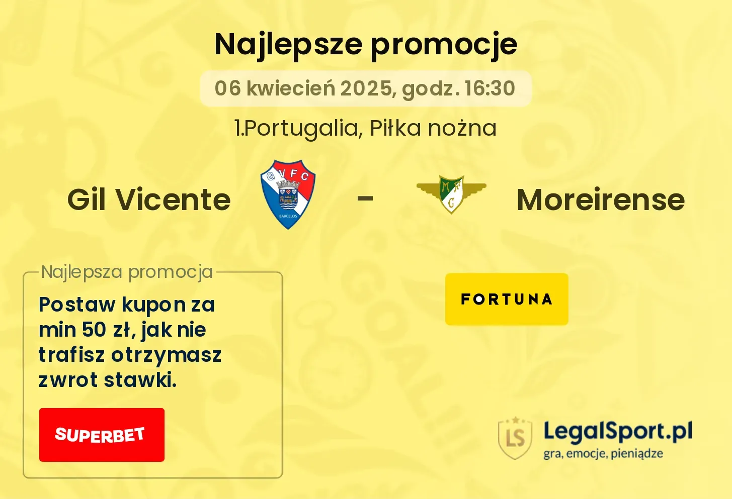 Gil Vicente - Moreirense promocje bukmacherskie